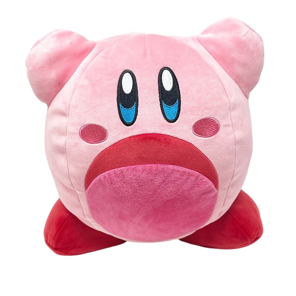 Kirby Club Moochi Moochi Stuffed Animal Plush Toy 12 Inch Round Open Mouth EUC